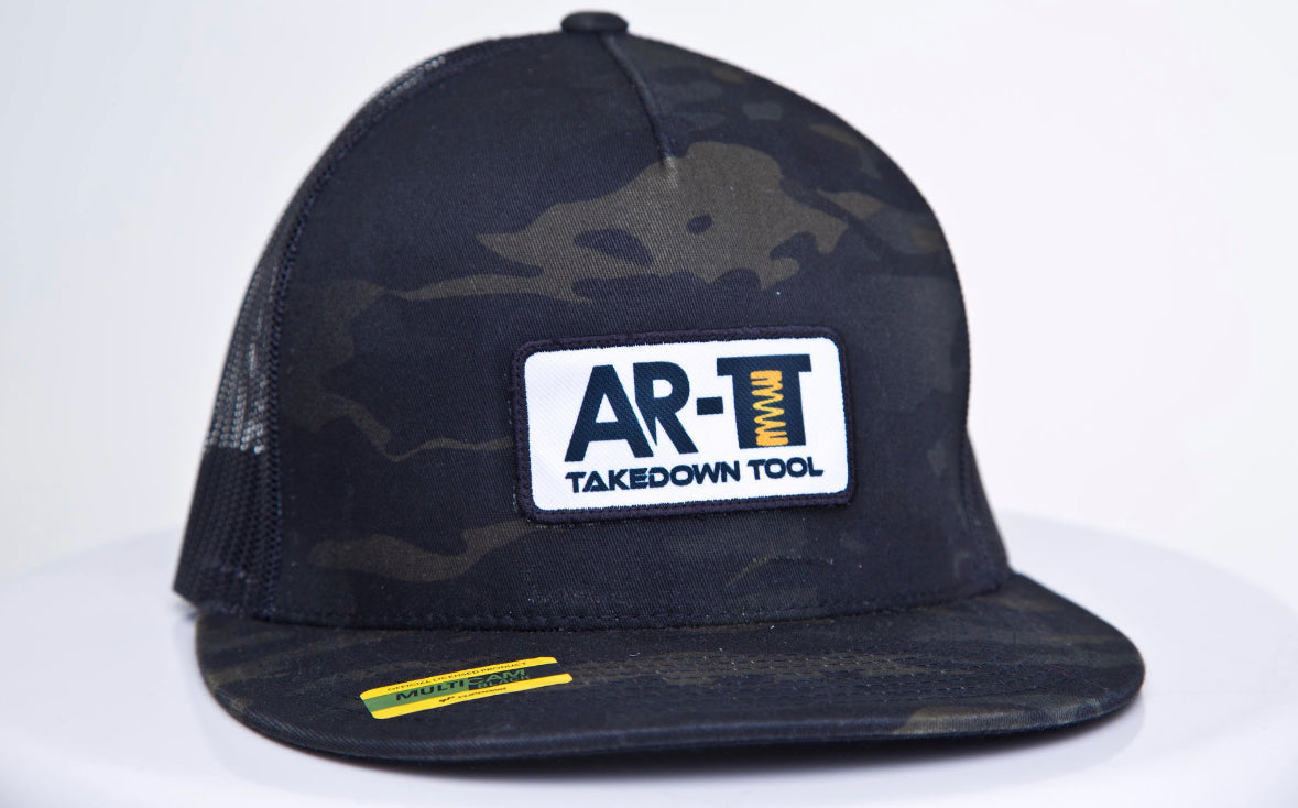 The AR-TT Multicam black SnapBack hat Authentic Get Sprung - AR TakeDown Tool 