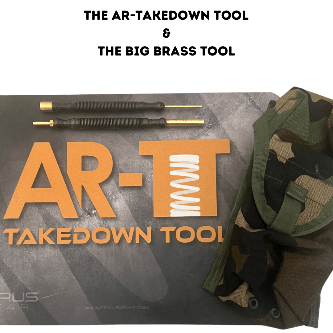 The Takedown Tools: BRASS 2-Pack- The AR-Takedown Tool & Big Brass Punch and Hammer - AR TakeDown Tool 