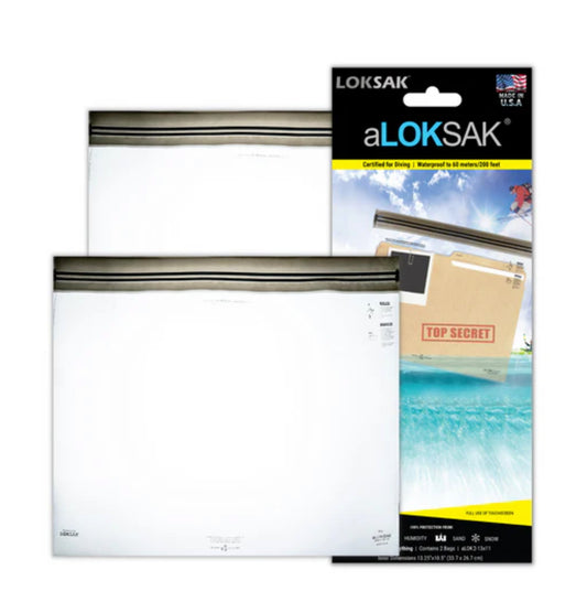 LOKSAK Element Proof Bag 13" x 11" waterproof, dust proof, ruggedized & tactical - The Takedown Tools