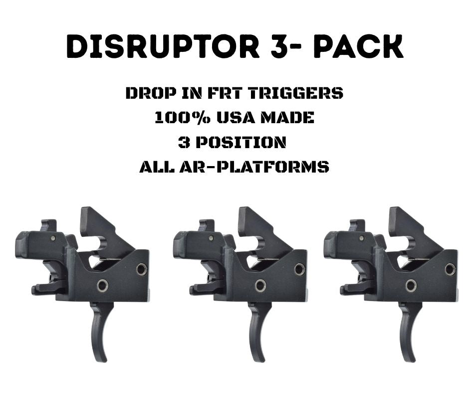 Partisan Disruptor FRT 3-Pack (Black) — Three AR-15 Forced Reset ...